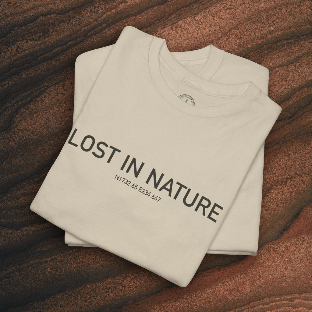 Lost in Nature T‑Shirt — Minimal Adventure Graphic Tee