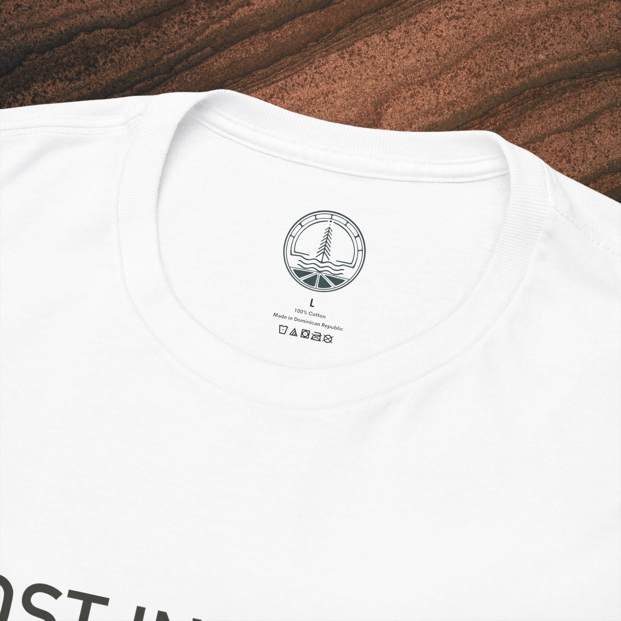 Lost in Nature T‑Shirt — Minimal Adventure Graphic Tee