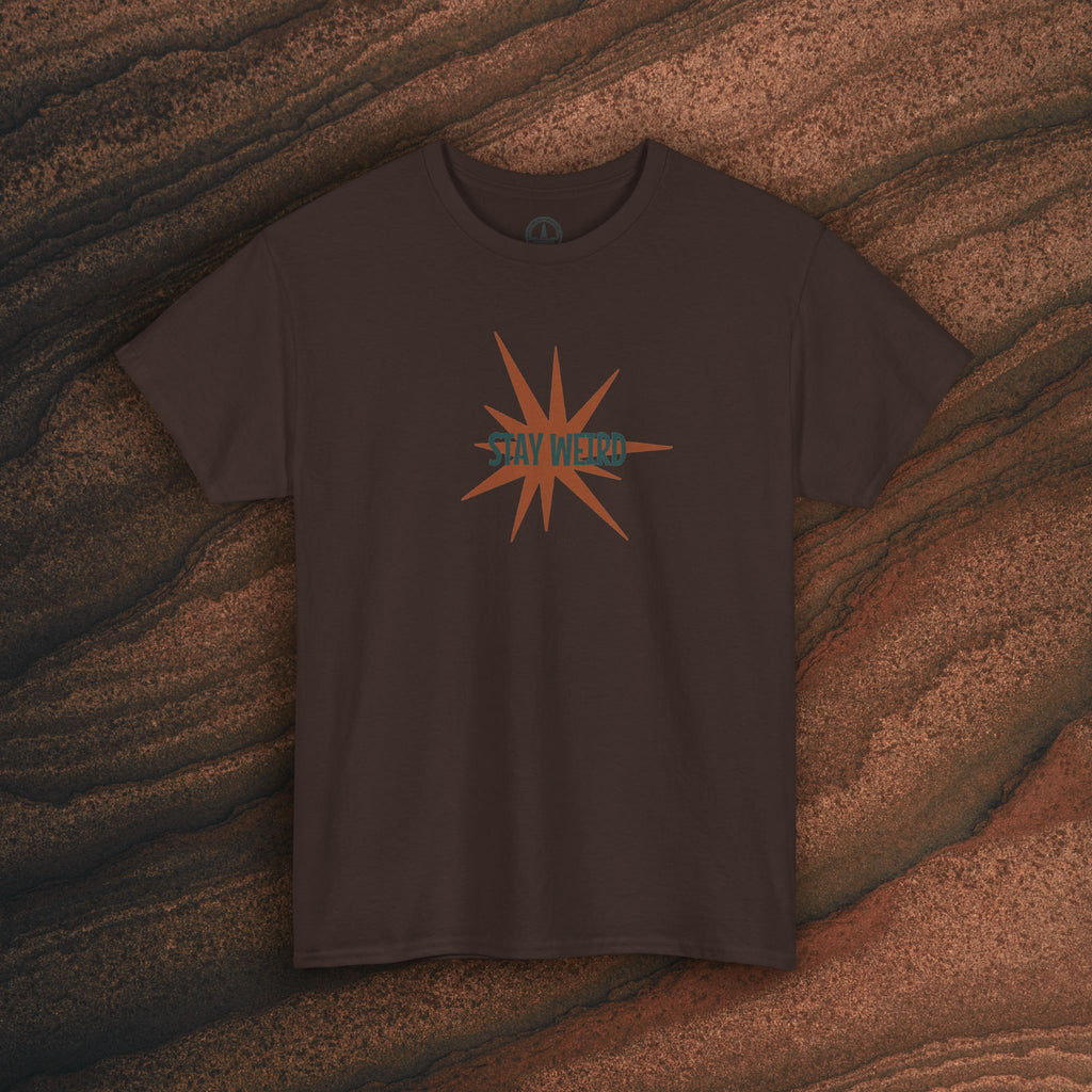 Stay Weird Floral Tee — Retro Starburst Flower Graphic T-Shirt