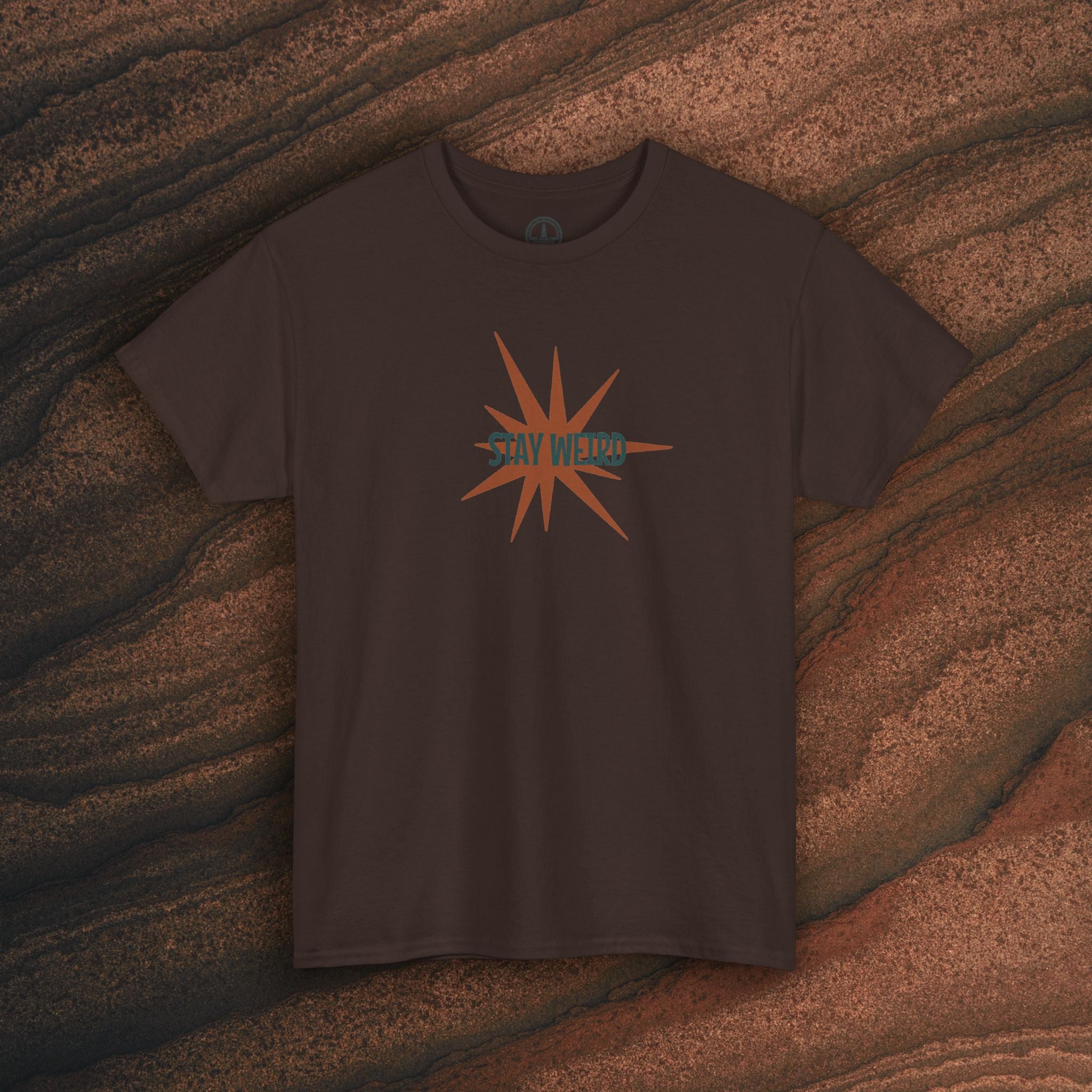 Stay Weird Floral Tee — Retro Starburst Flower Graphic T-Shirt