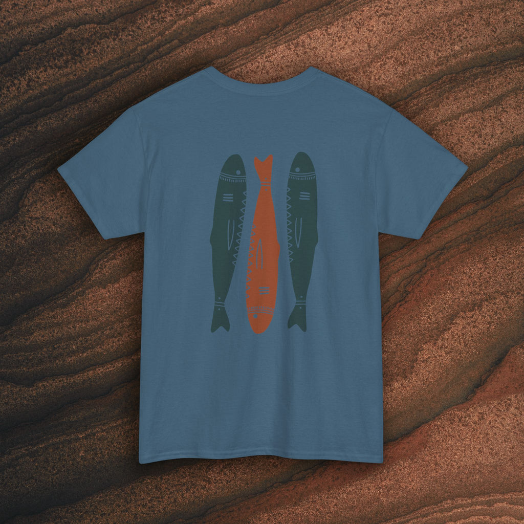 Sardine Trio Graphic Tee – Minimal Fish