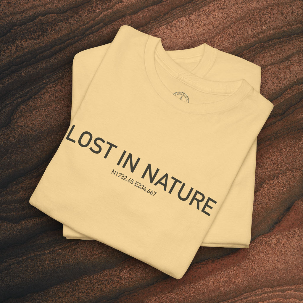 Lost in Nature T‑Shirt — Minimal Adventure Graphic Tee