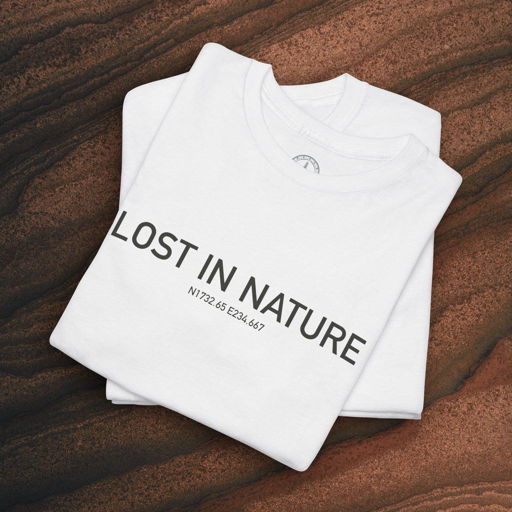 Lost in Nature T‑Shirt — Minimal Adventure Graphic Tee