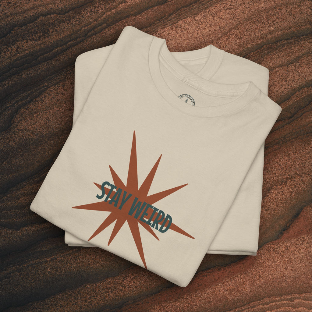 Stay Weird Floral Tee — Retro Starburst Flower Graphic T-Shirt