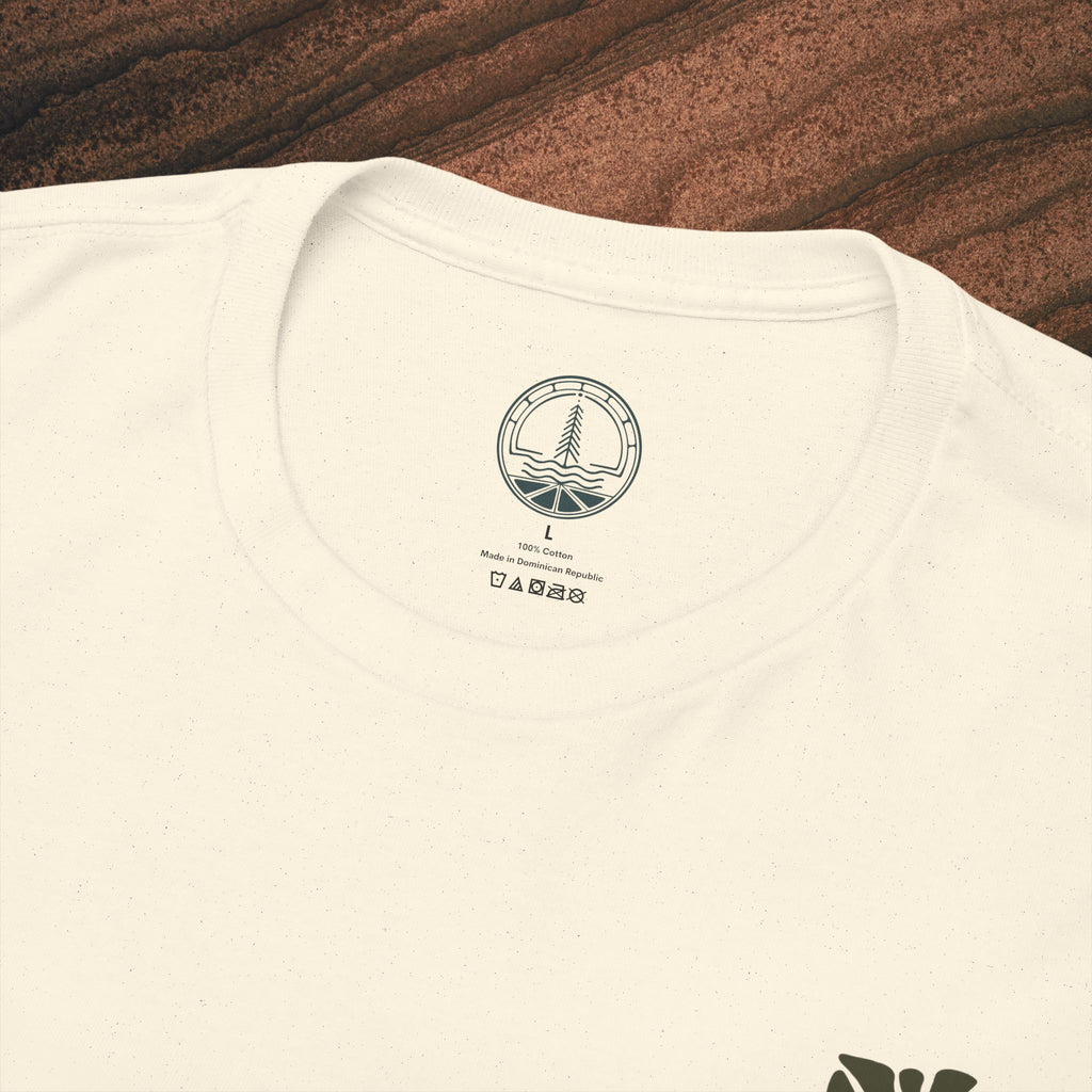 Unisex Heavy Cotton T-Shirt — Botanical Leaf Print