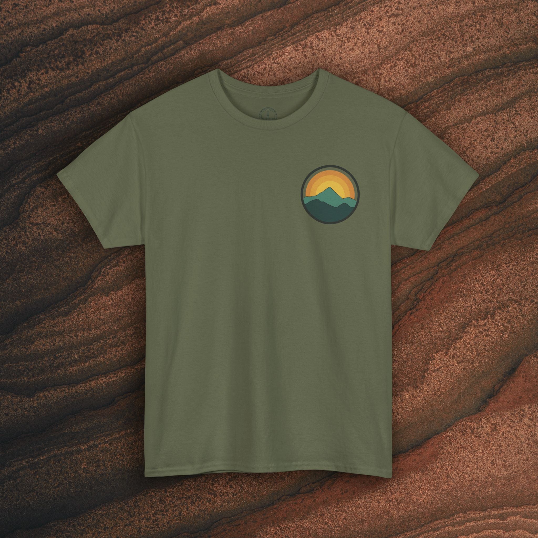 Retro Sunset Mountain Graphic Tee