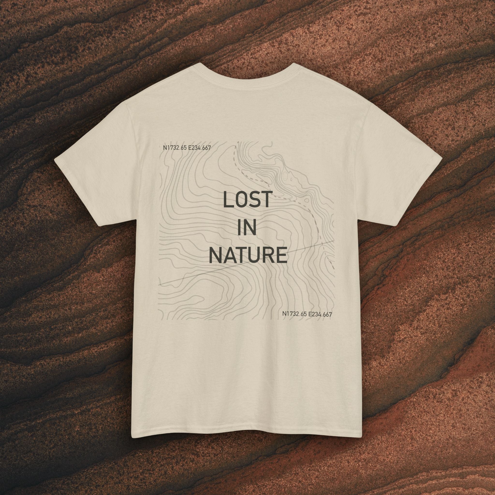 Lost in Nature T‑Shirt — Minimal Adventure Graphic Tee