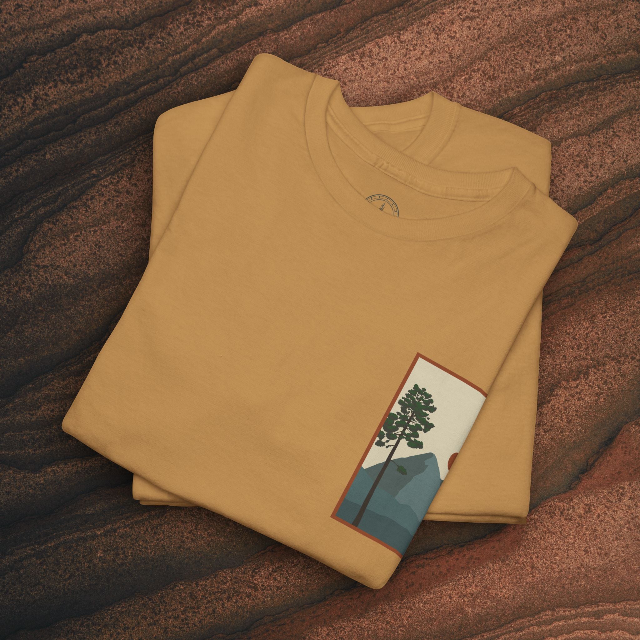 Mountain Landscape Tee – 'Stay' Graphic Nature Shirt