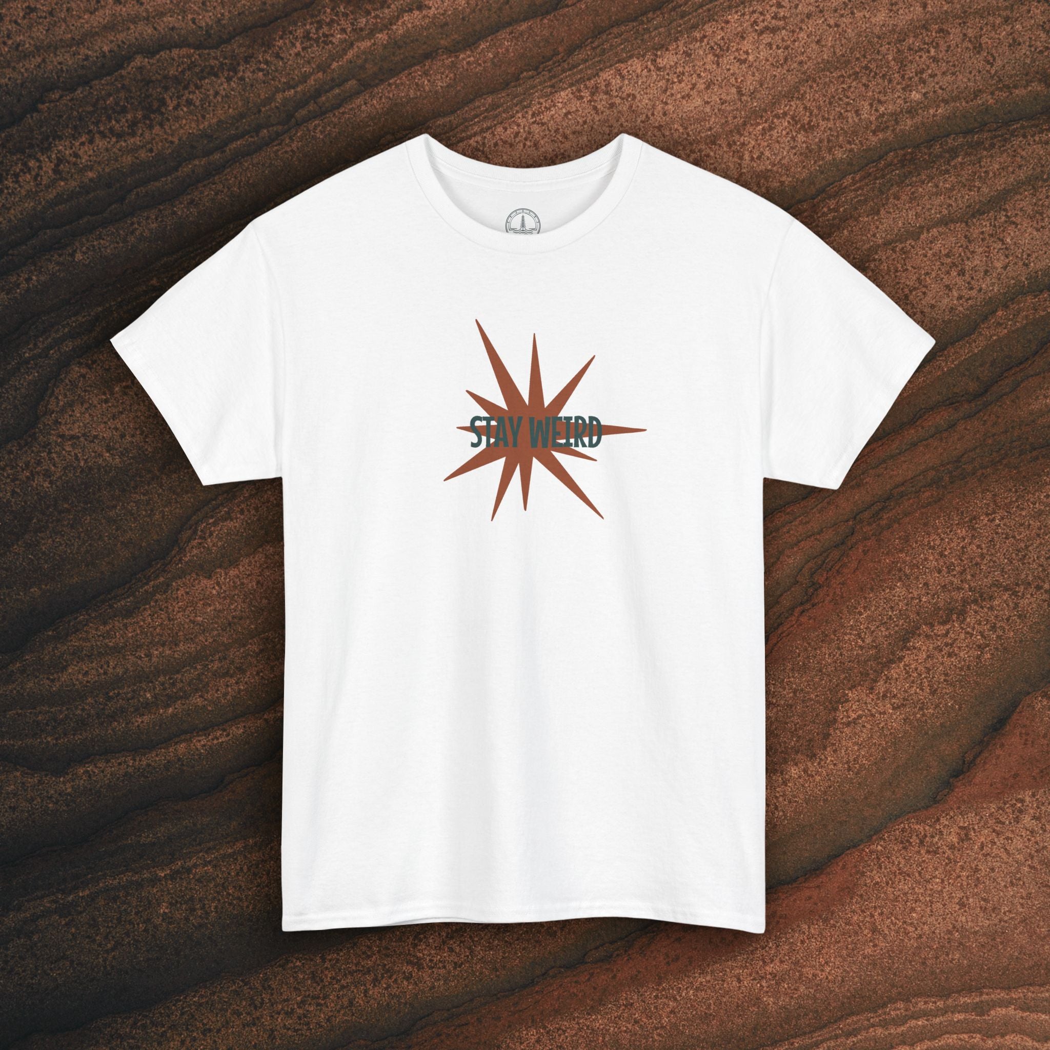 Stay Weird Floral Tee — Retro Starburst Flower Graphic T-Shirt