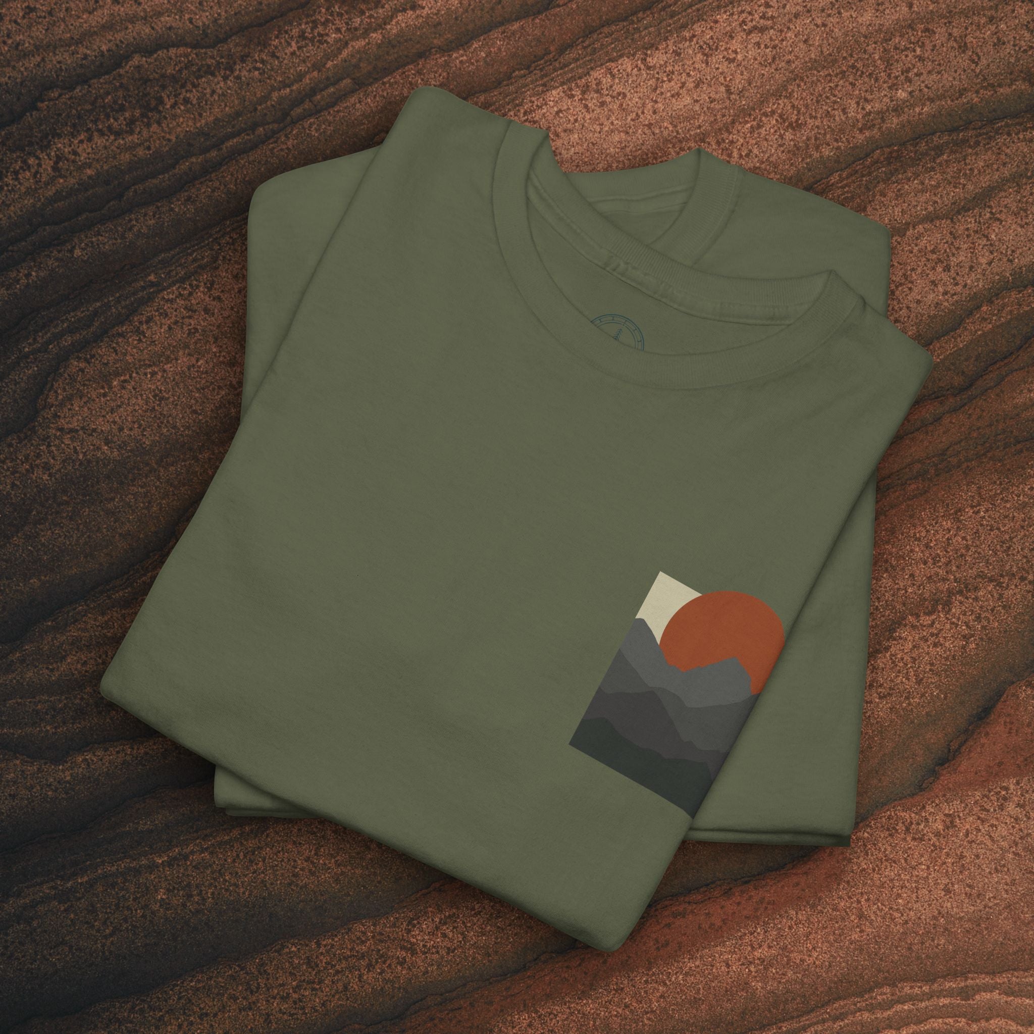 Halftone Mountain Sunset Tee