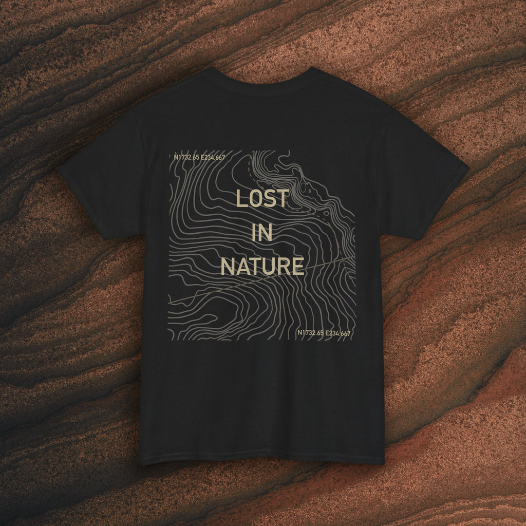 Lost in Nature T‑Shirt — Minimal Adventure Graphic Tee