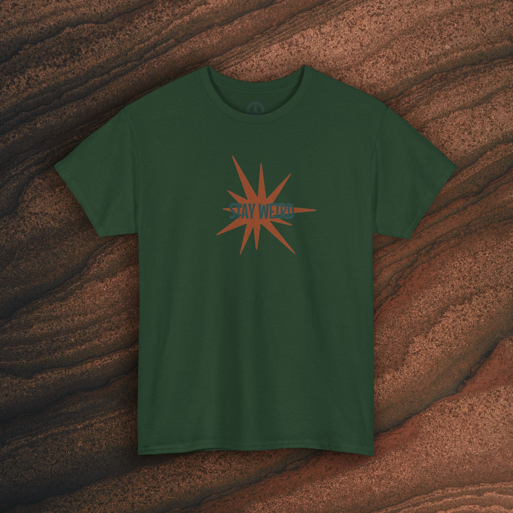Stay Weird Floral Tee — Retro Starburst Flower Graphic T-Shirt