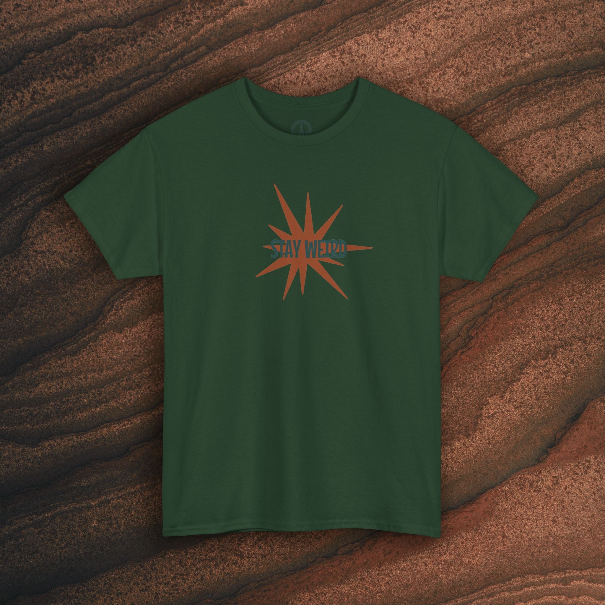 Stay Weird Floral Tee — Retro Starburst Flower Graphic T-Shirt