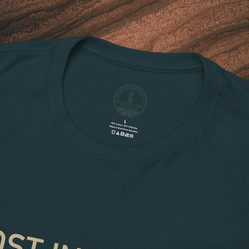 Lost in Nature T‑Shirt — Minimal Adventure Graphic Tee