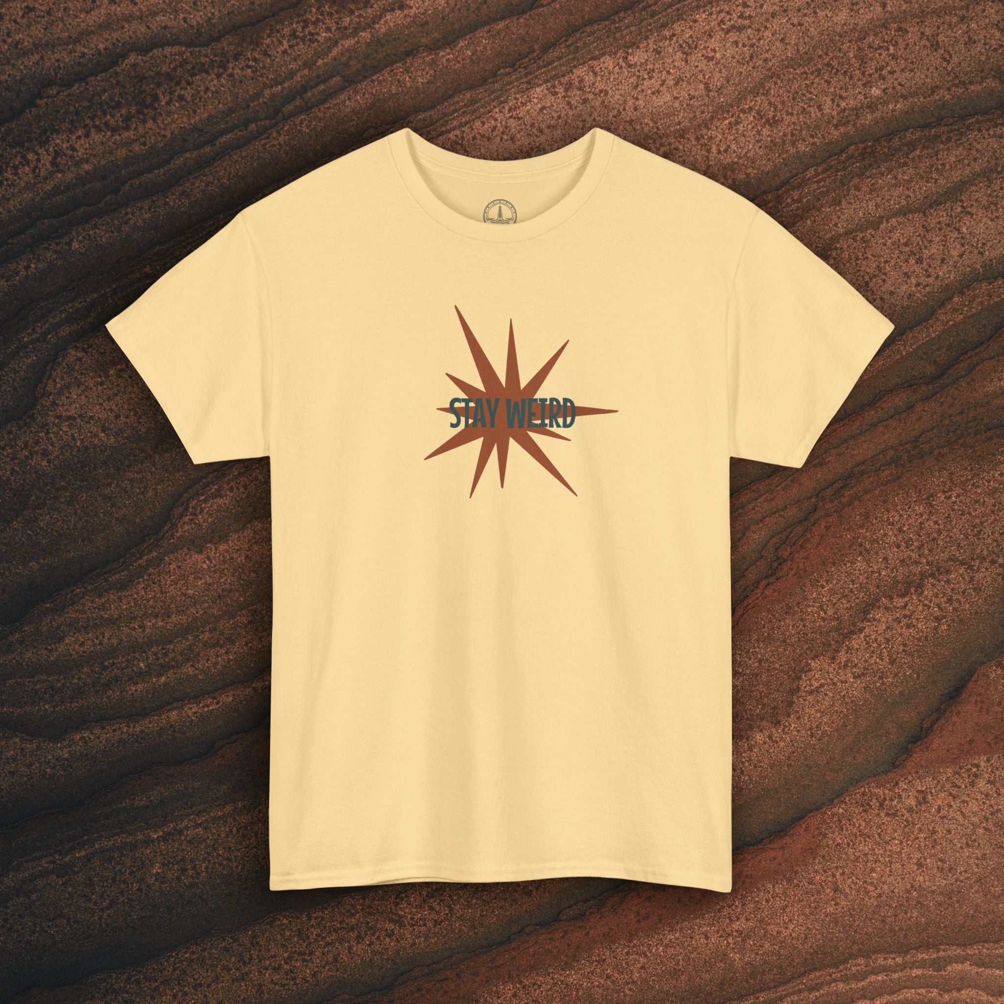 Stay Weird Floral Tee — Retro Starburst Flower Graphic T-Shirt
