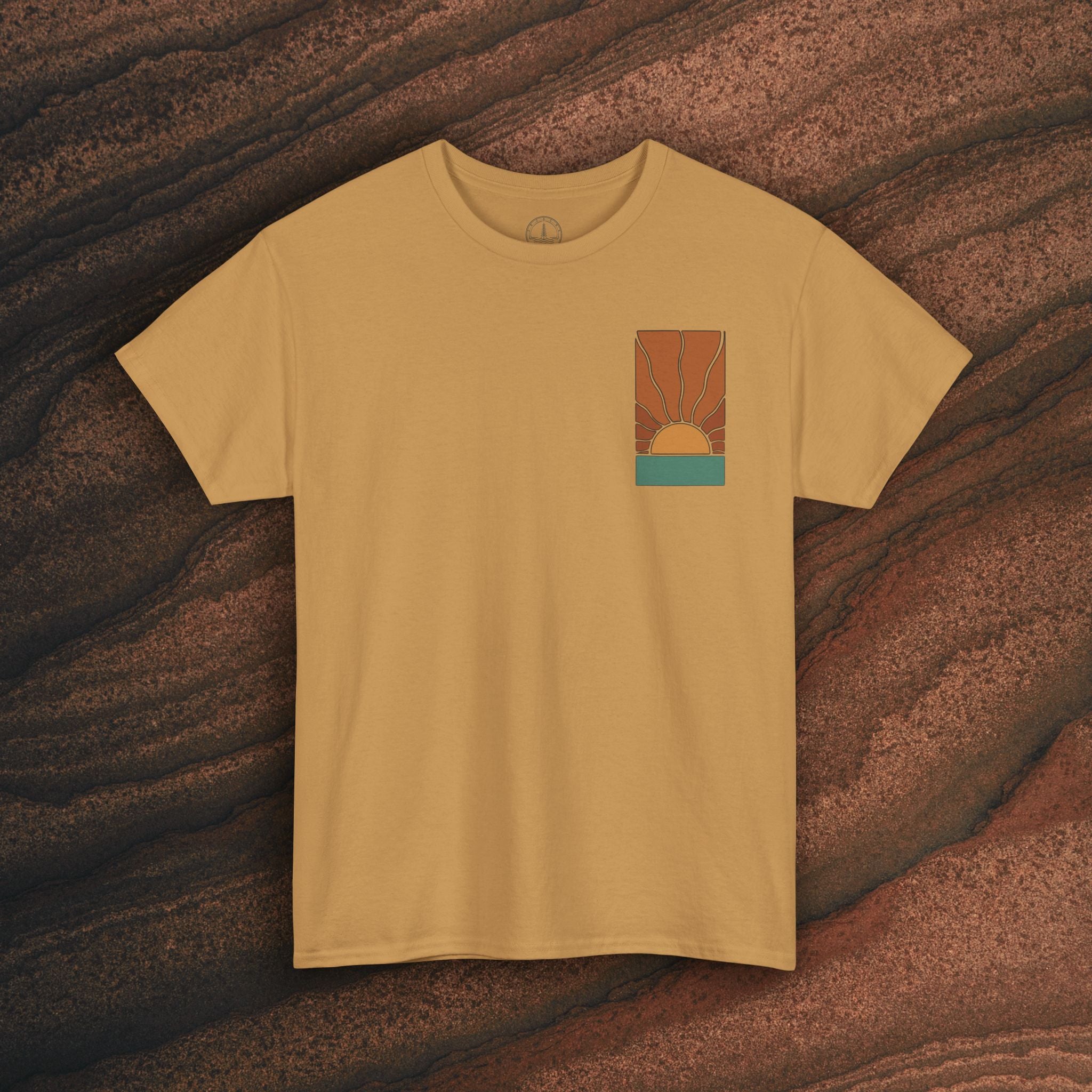 Sunrise Graphic Tee — Retro Minimal Sunset T-Shirt