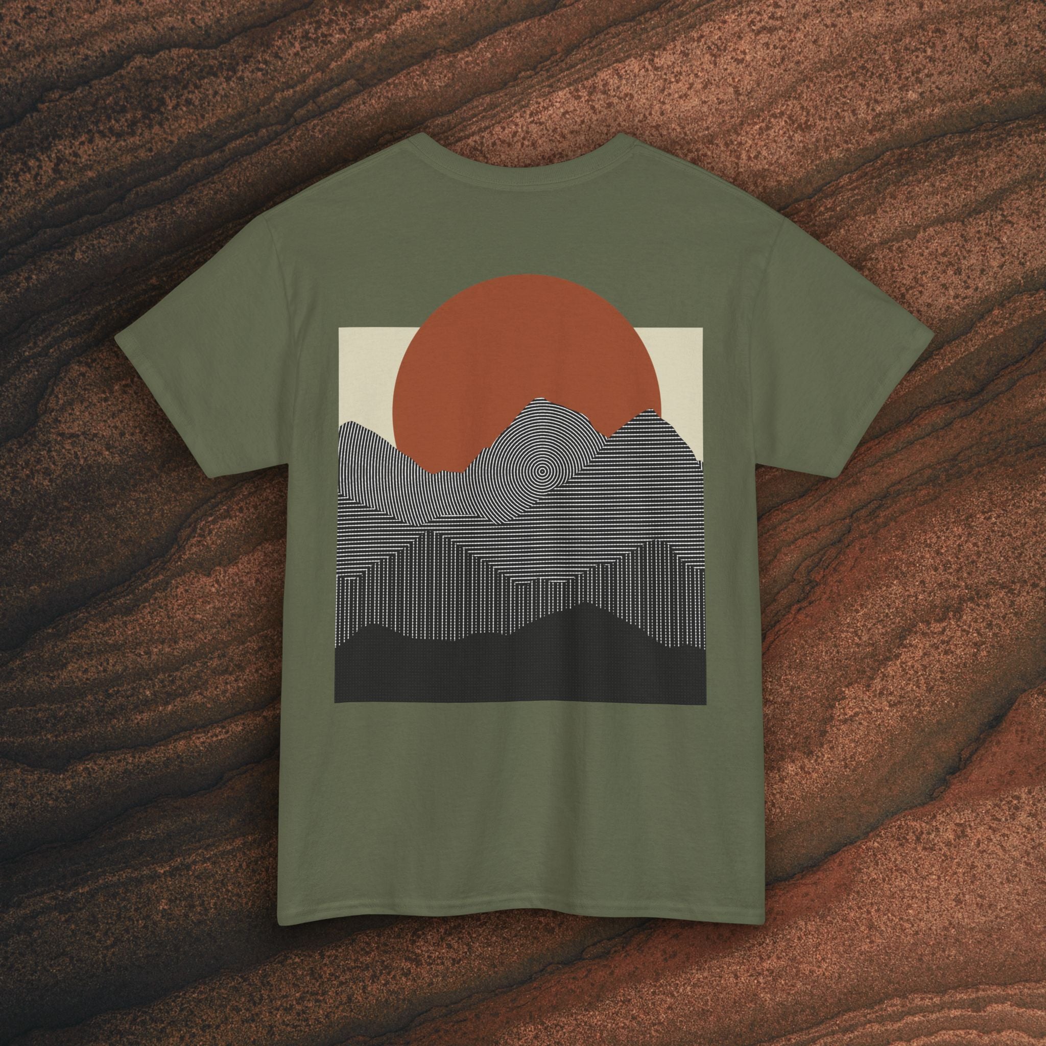 Halftone Mountain Sunset Tee