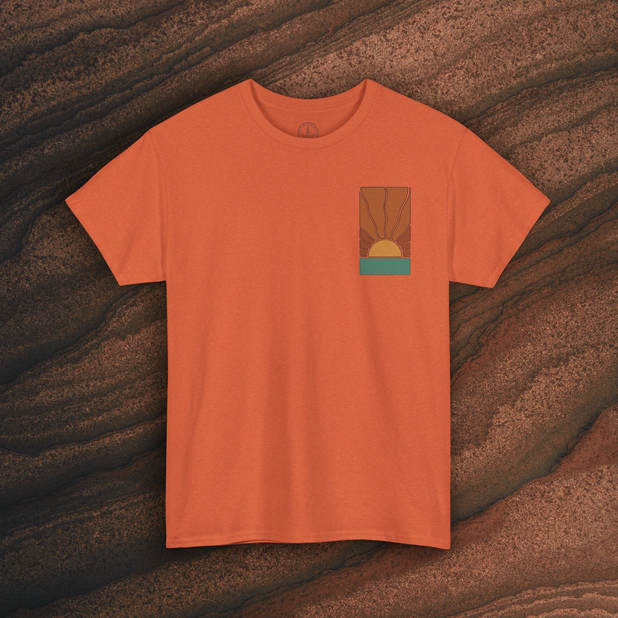 Sunrise Graphic Tee — Retro Minimal Sunset T-Shirt