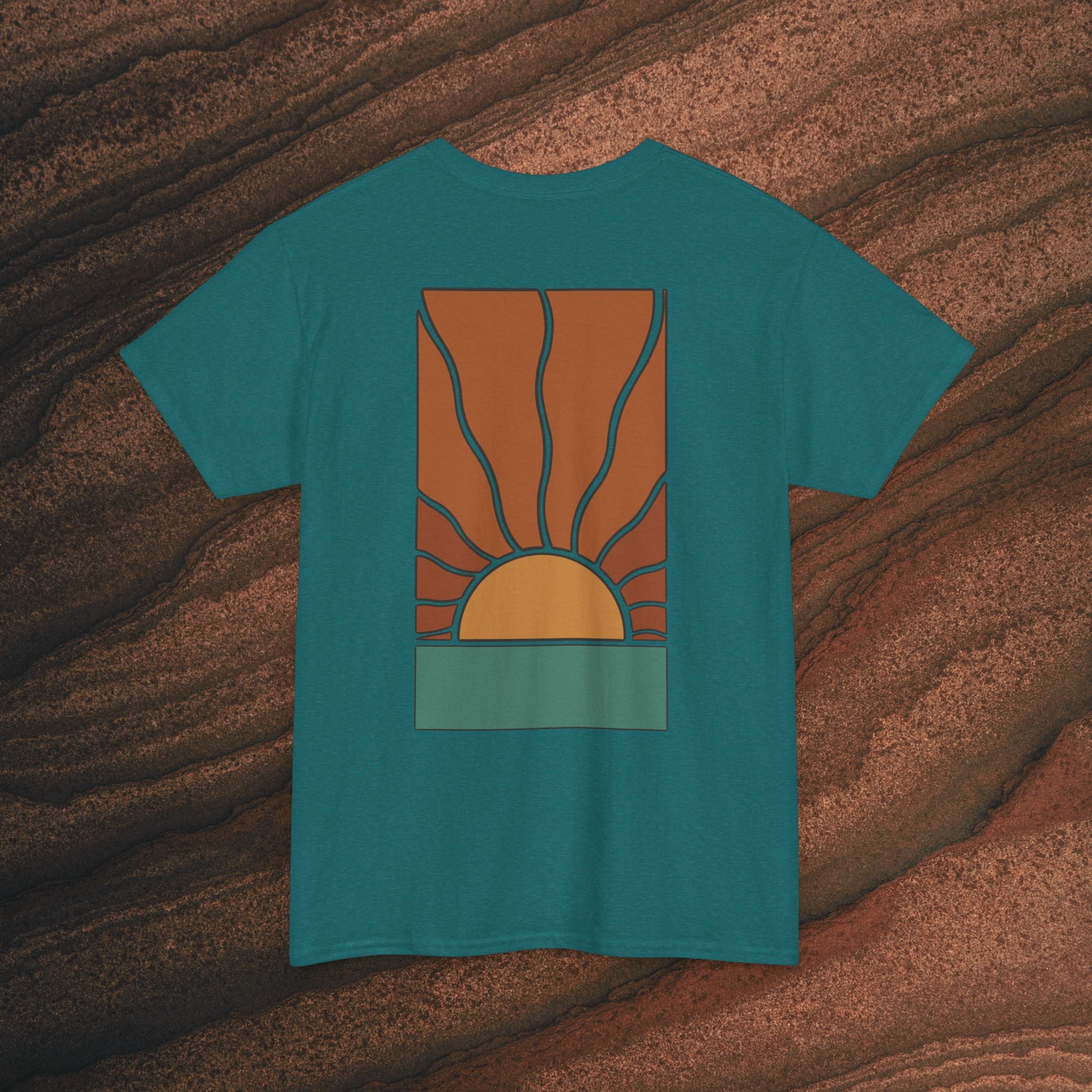 Sunrise Graphic Tee — Retro Minimal Sunset T-Shirt