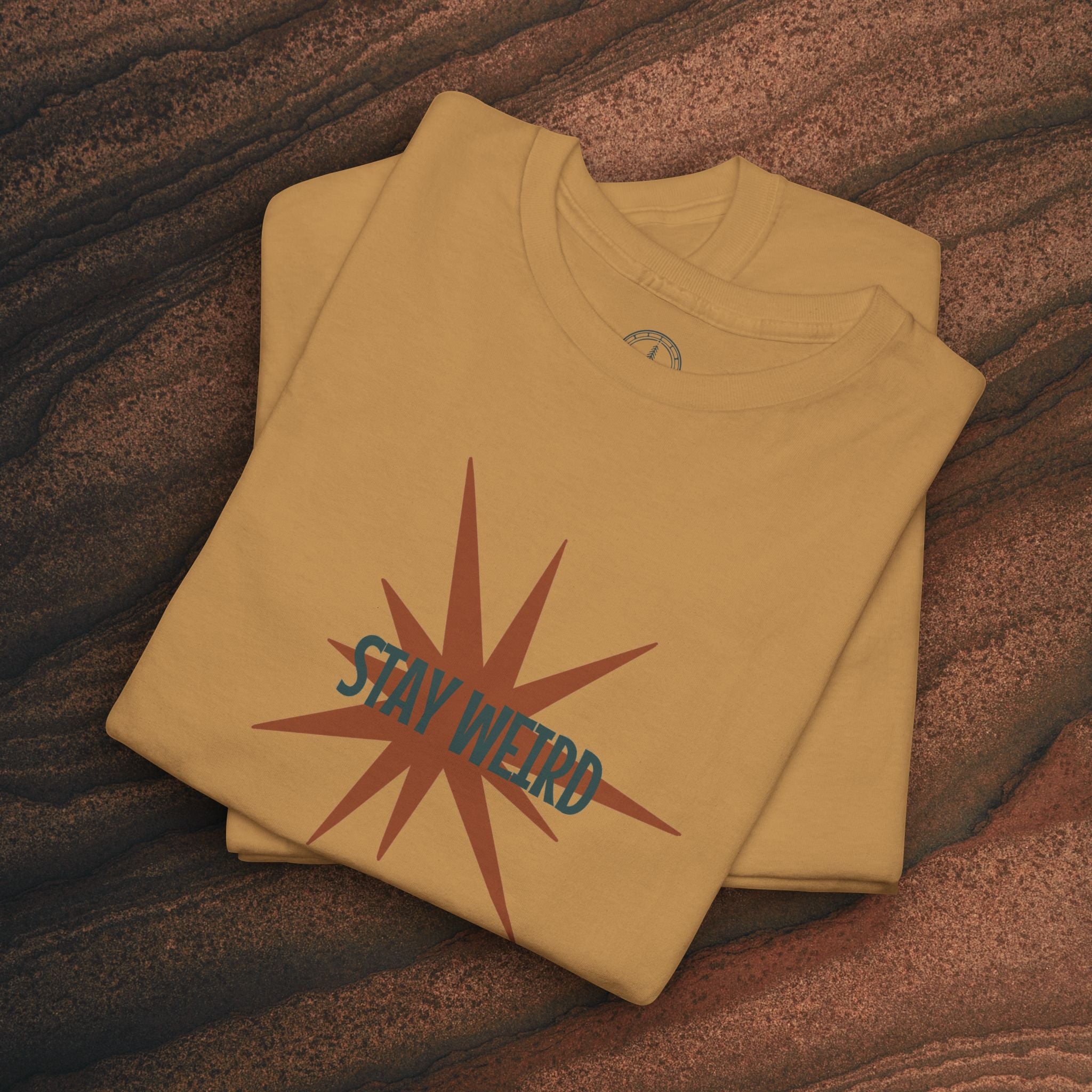 Stay Weird Floral Tee — Retro Starburst Flower Graphic T-Shirt