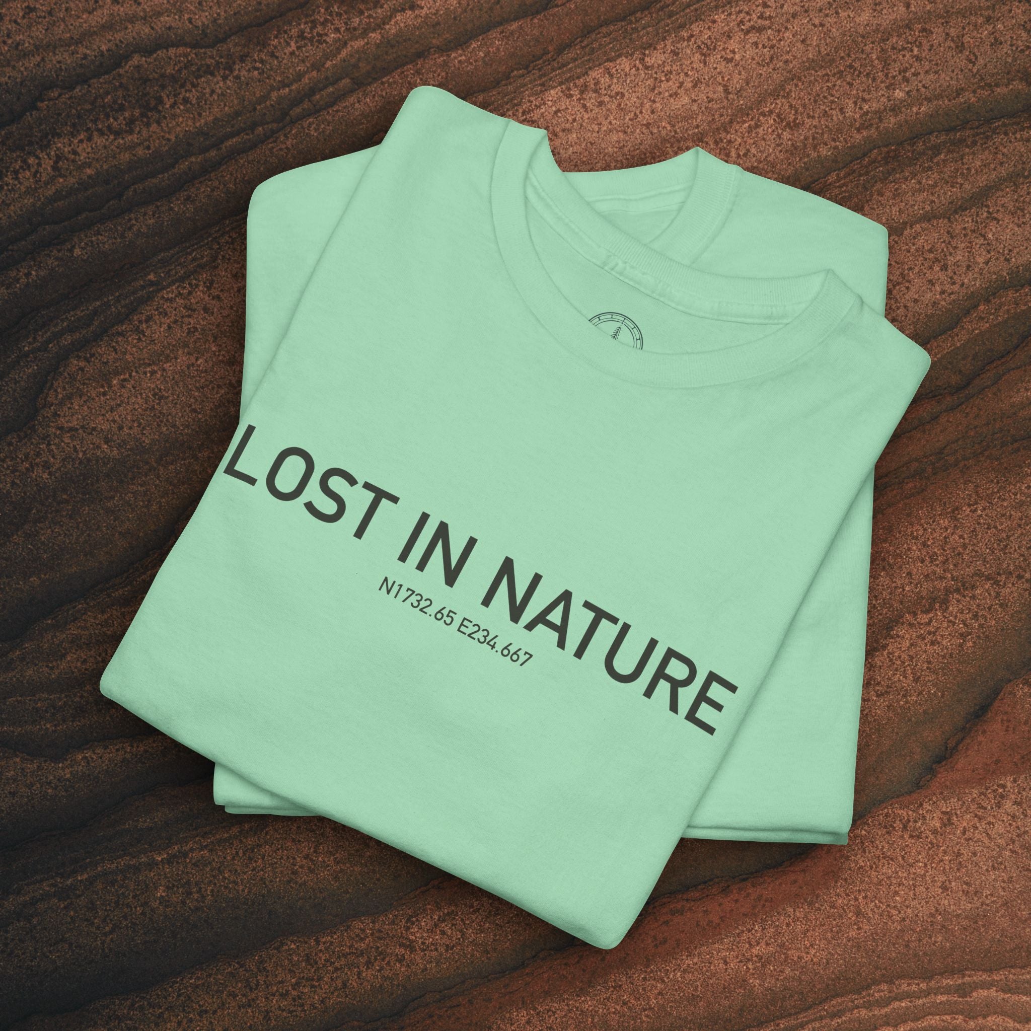 Lost in Nature T‑Shirt — Minimal Adventure Graphic Tee