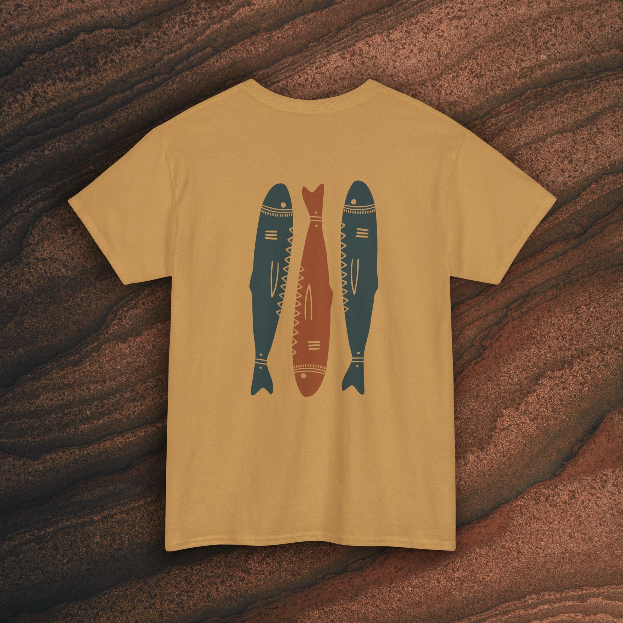 Sardine Trio Graphic Tee – Minimal Fish