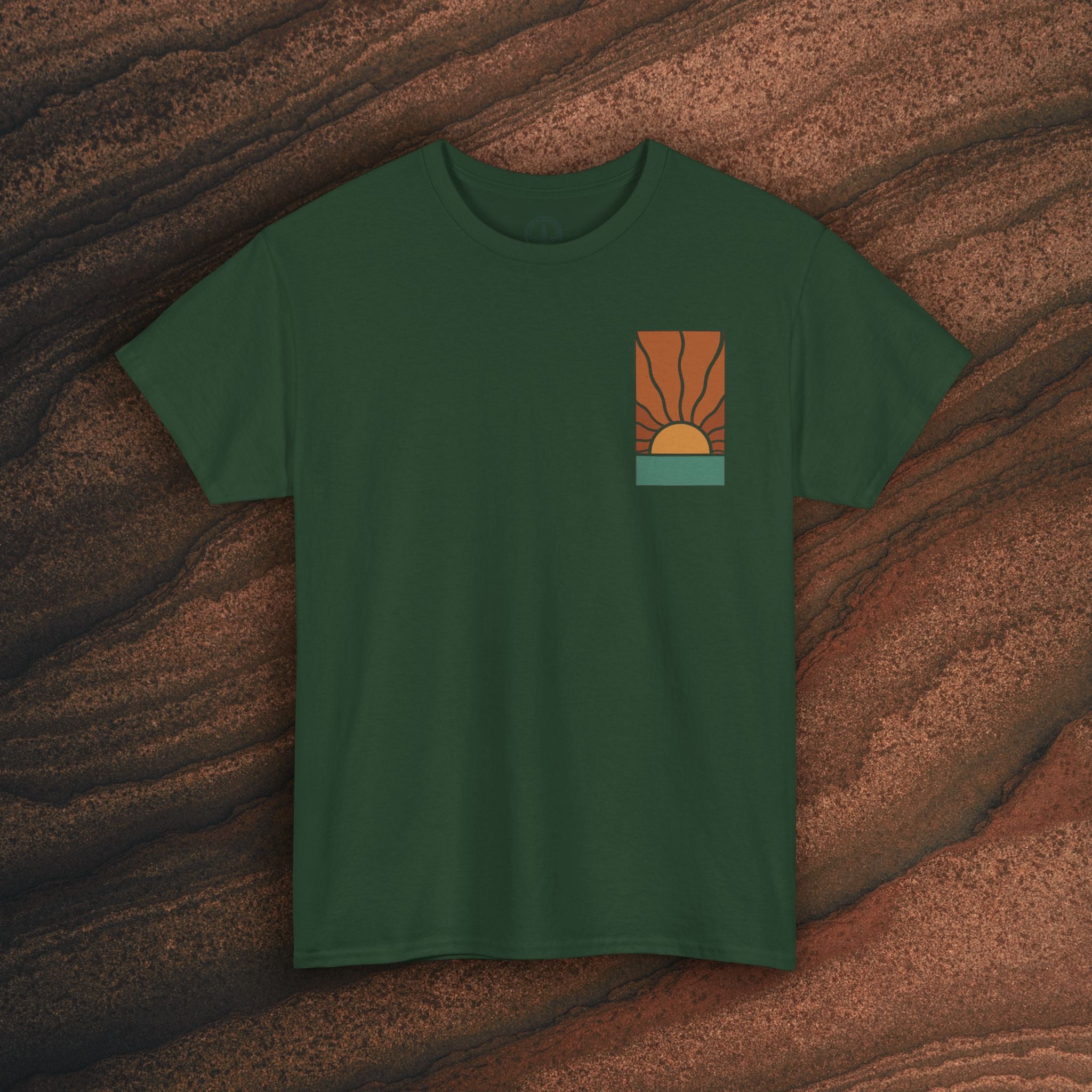Sunrise Graphic Tee — Retro Minimal Sunset T-Shirt