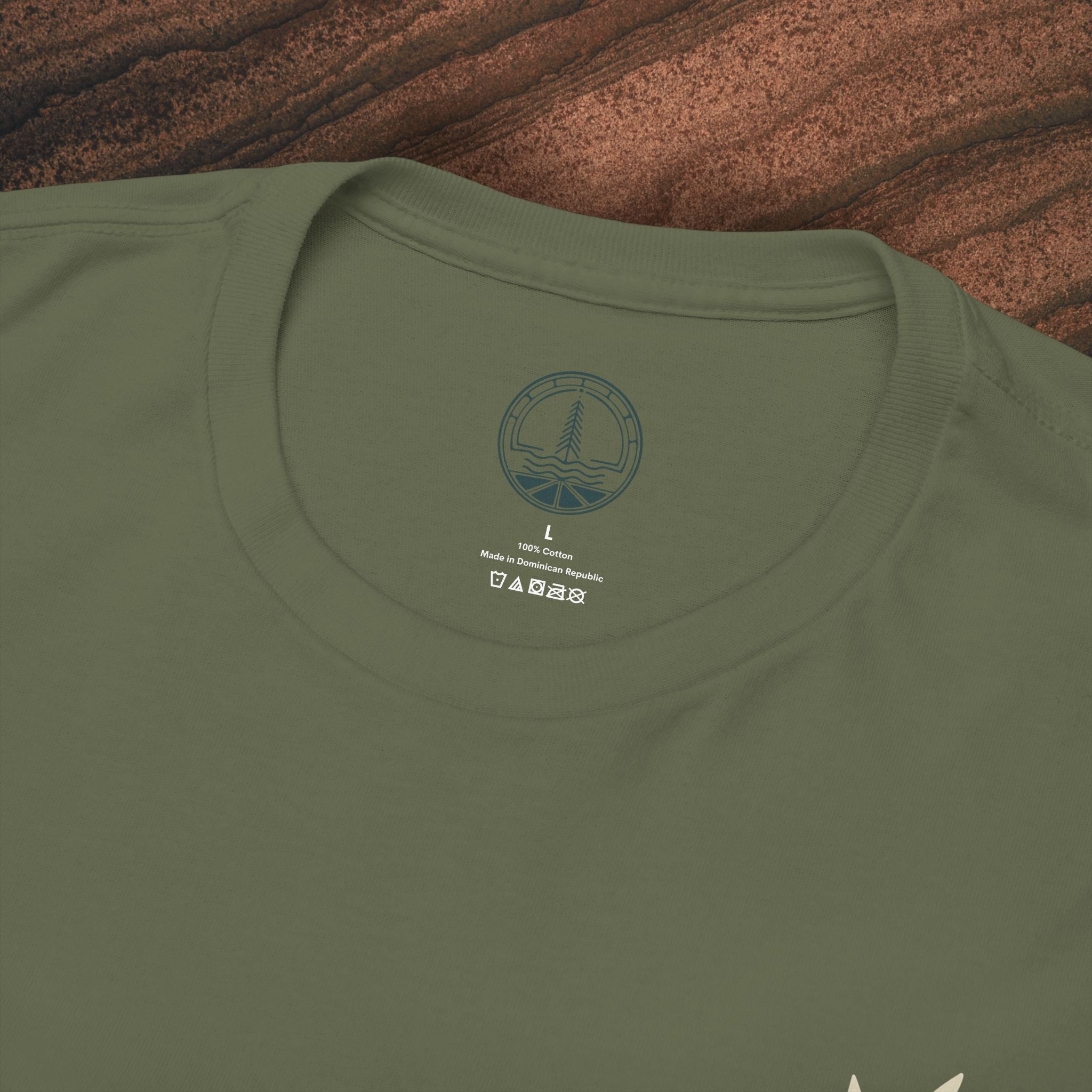 Unisex Heavy Cotton Tee — Minimal Olive Branch Graphic T-Shirt