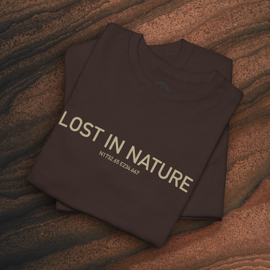 Lost in Nature T‑Shirt — Minimal Adventure Graphic Tee