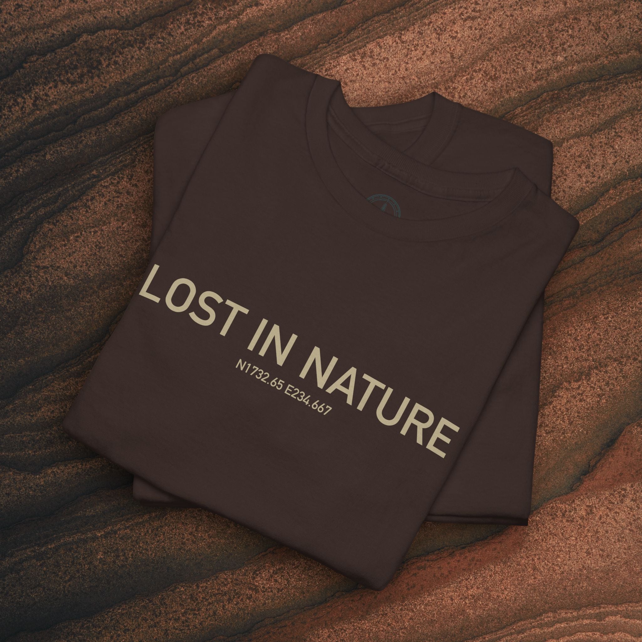 Lost in Nature T‑Shirt — Minimal Adventure Graphic Tee
