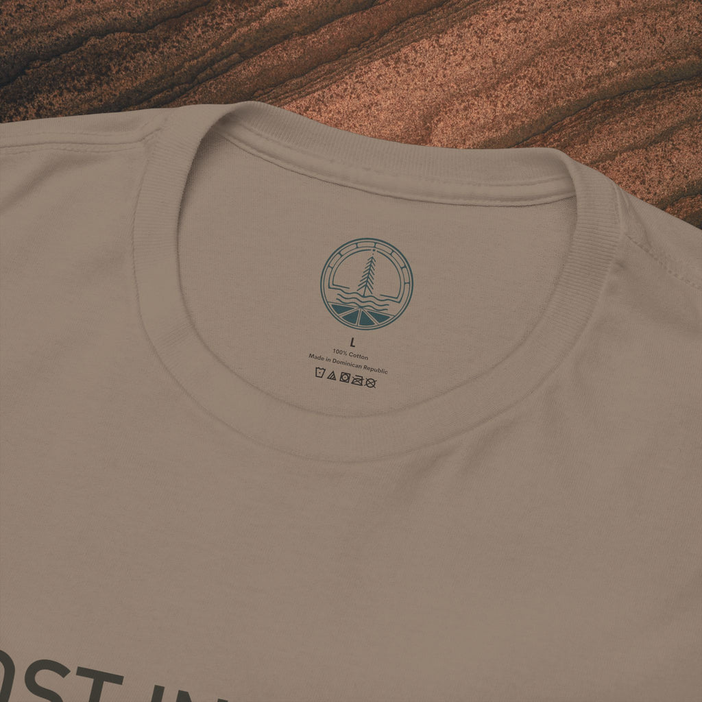 Lost in Nature T‑Shirt — Minimal Adventure Graphic Tee