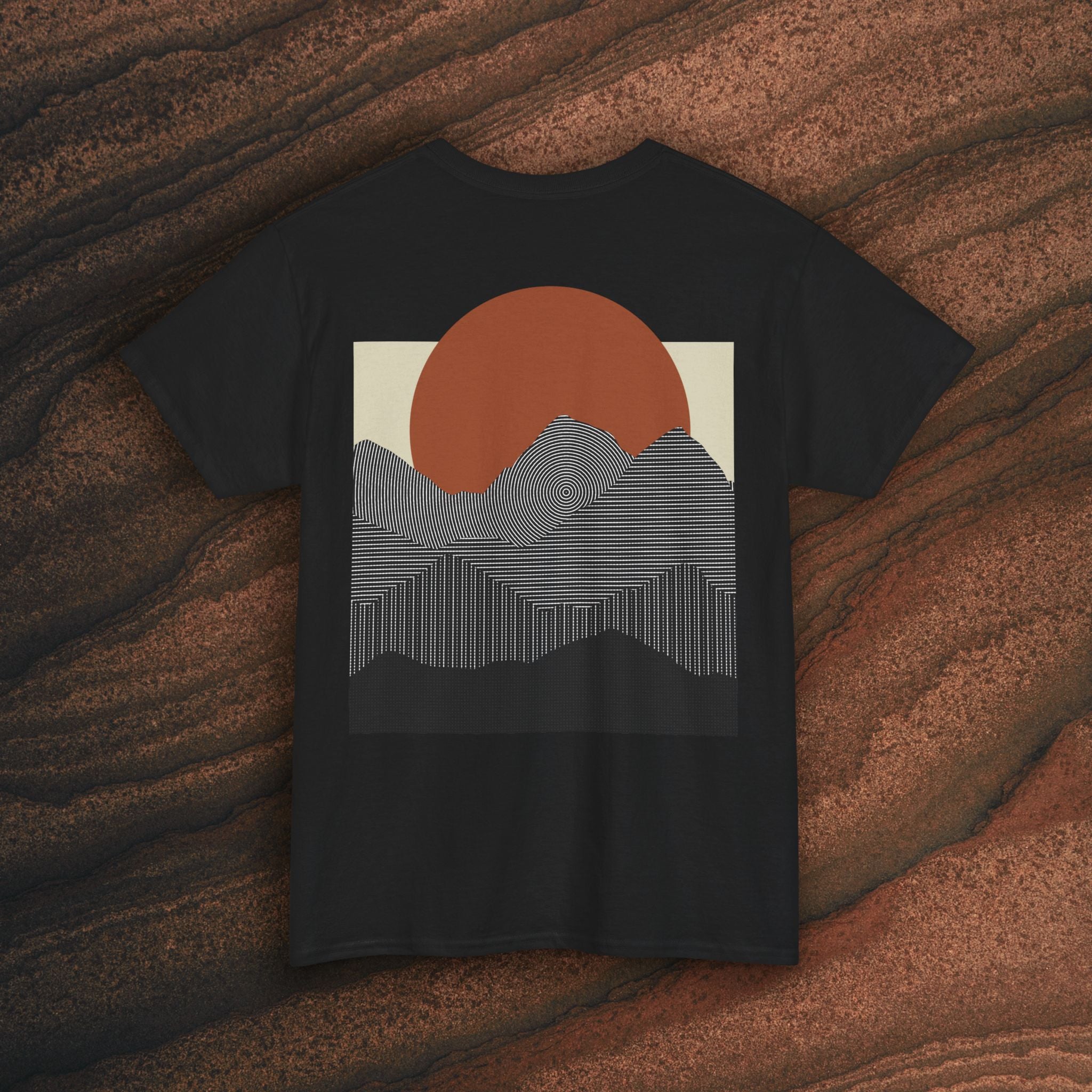 Halftone Mountain Sunset Tee